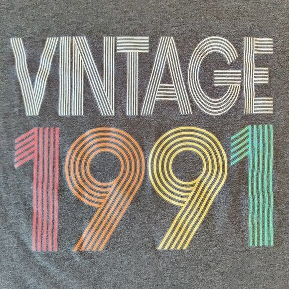 Bella Canvas Vintage 1991 graphic tee shirt sz S - Picture 2 of 7